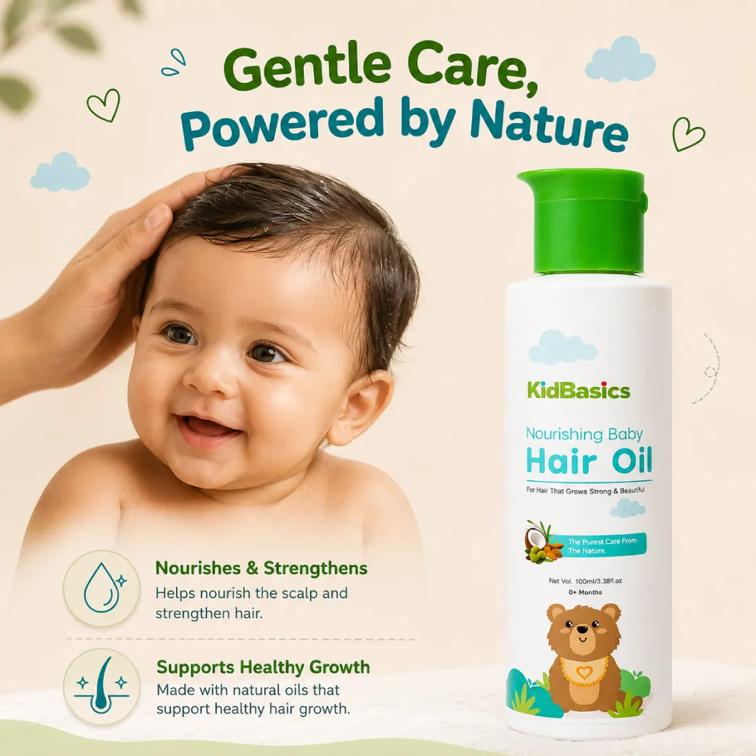 Nourishing Baby Hair Oil | Nutrient Rich Deep Nourishment | 100 ML