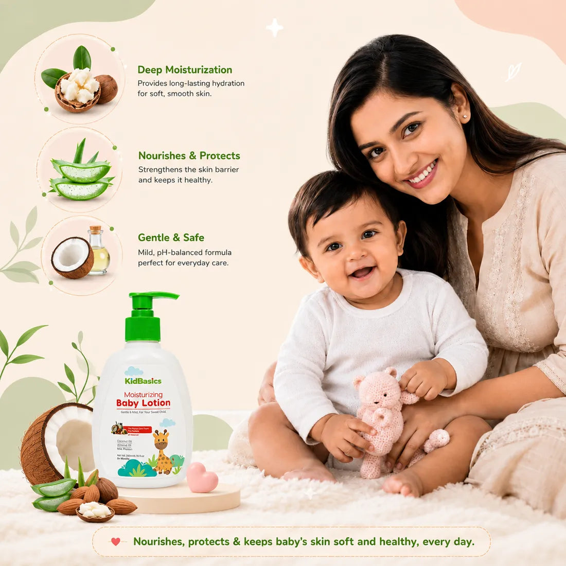 Daily Moisturizing Baby Lotion | No Dryness | 0+Years