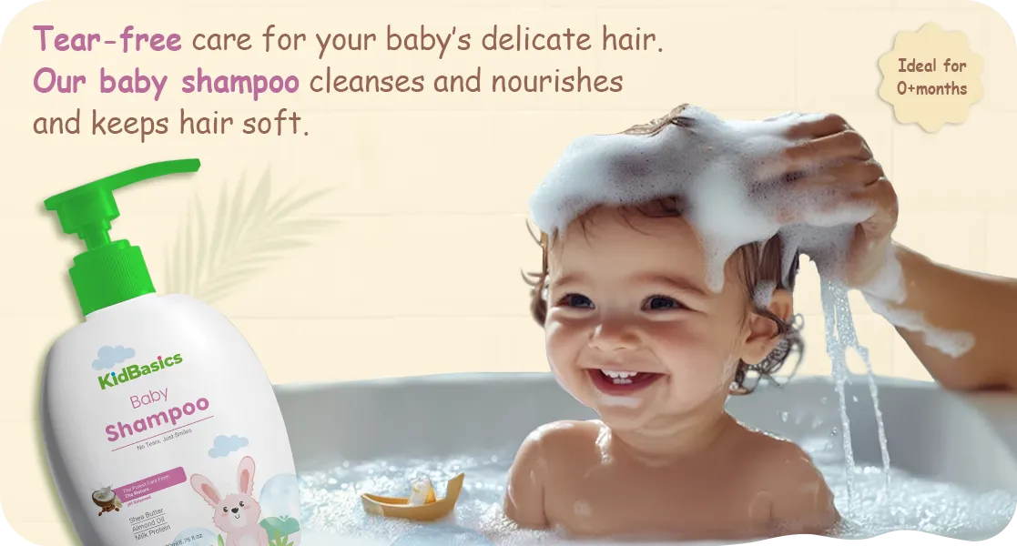 Natural No Tears Baby Shampoo | Gentle on Scalp | 0+ Months
