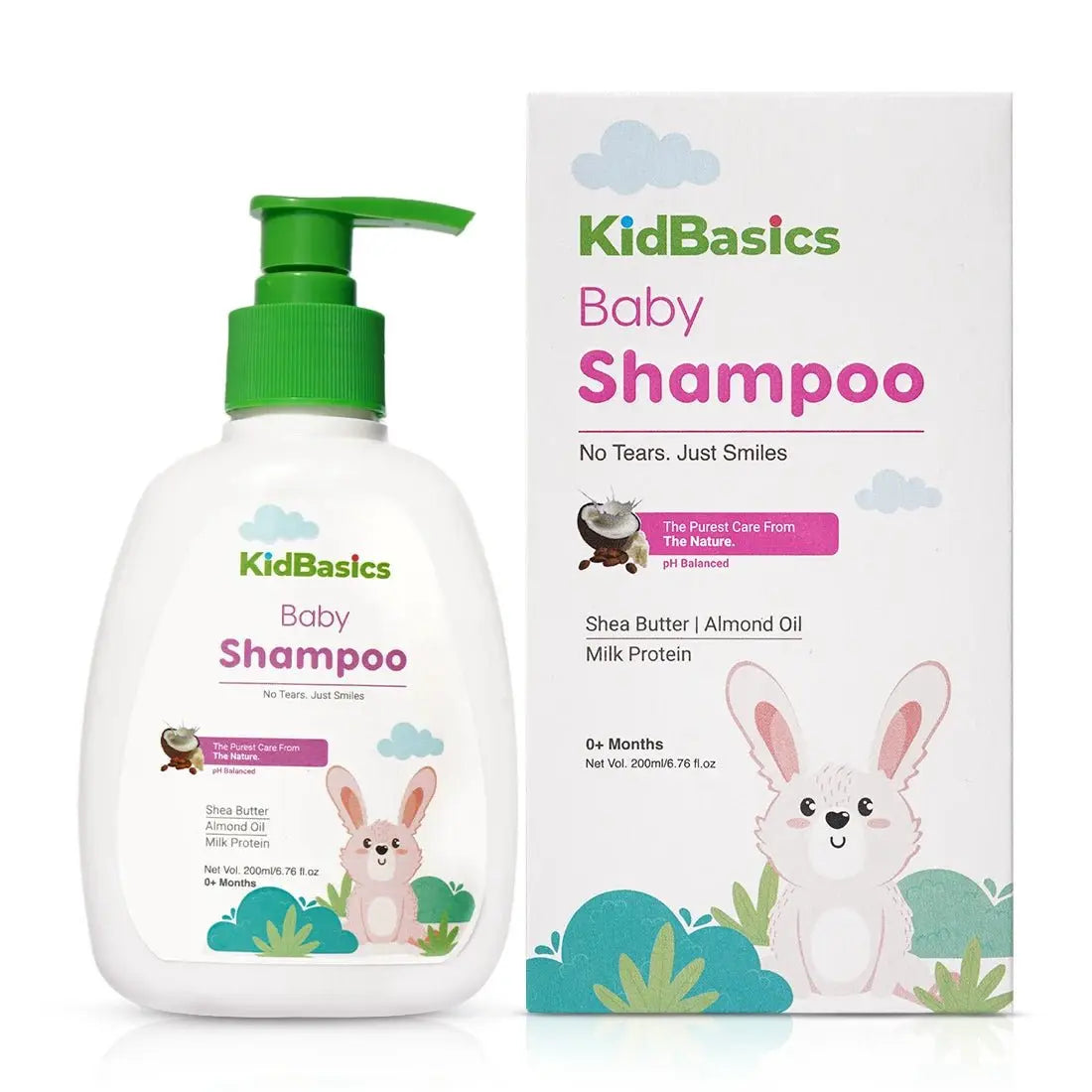 Natural No Tears Baby Shampoo | Gentle on Scalp | 0+ Months