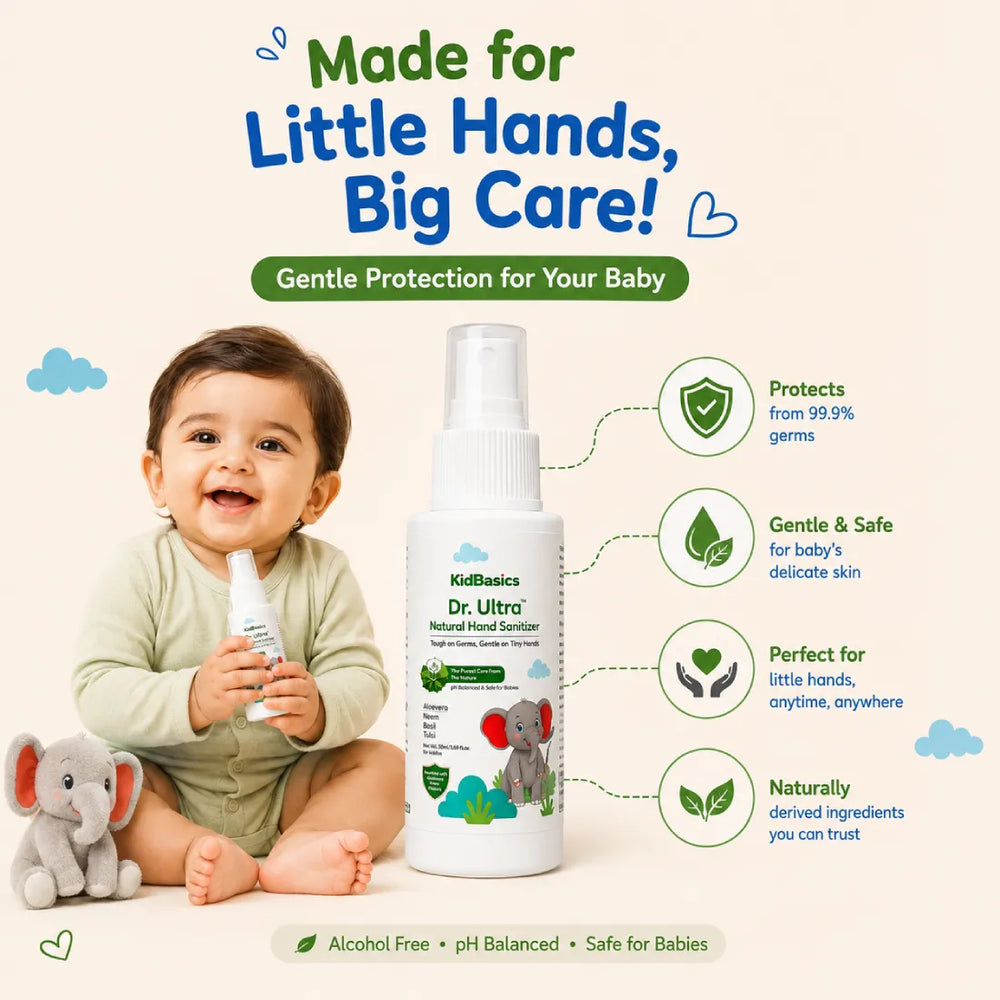 Dr. Ultra Natural Hand Sanitizer | Alcohol-Free Hand Sanitizer for Kids | Pack Of 2