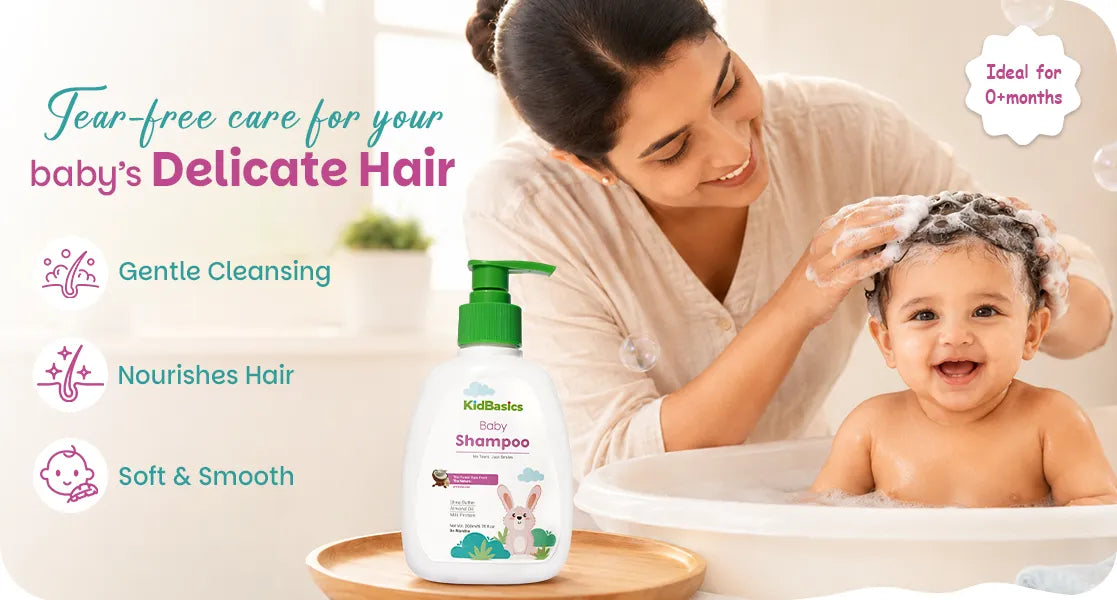 Natural No Tears Baby Shampoo | Gentle on Scalp | 0+ Months