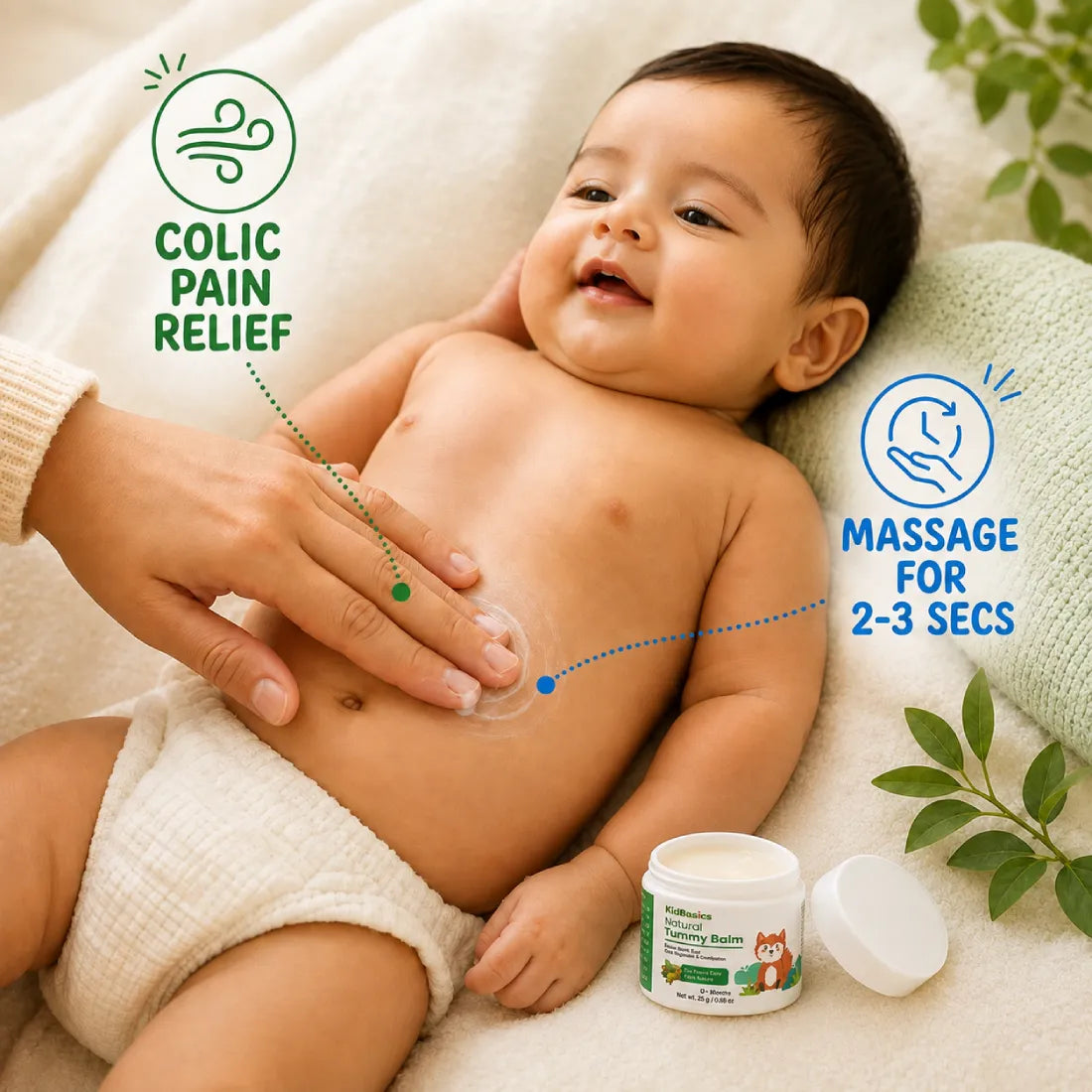 Natural Tummy Balm | Instant Relief from Colic and Gas | 0+ Years